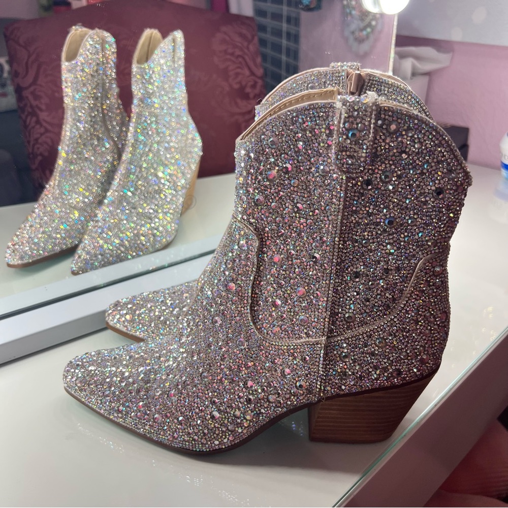 Betsey Johnson Rhinestone Boots